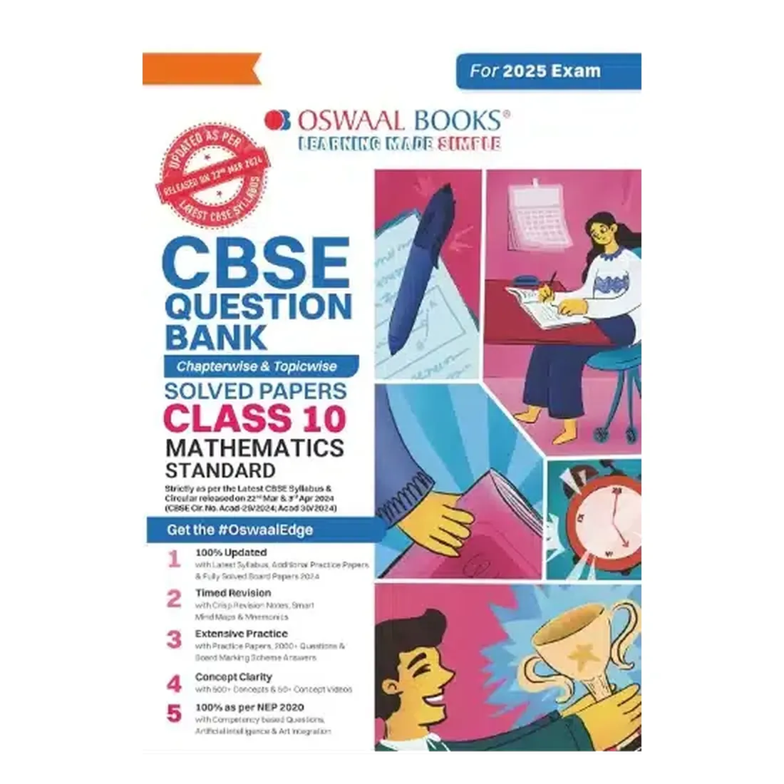 Oswaal CBSE Question Bank Class 10 Mathematics (Standard), Chapterwise and Topicwise Solved Papers For Board Exams 2025